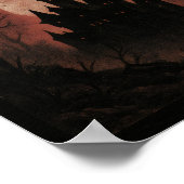 Poster Méfiez-vous de la nature - Forêt gothique Créature (Coin)