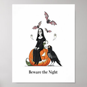 Poster Méfiez-vous de la religieuse effrayante de la nuit