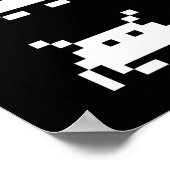 Poster Méfiez-vous de l'invasion, conception geek (Coin)