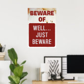 Poster Méfiez-vous des choses amusantes (Bureau à domicile)