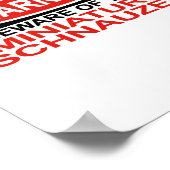 Poster Méfiez-Vous Des Schnauzer Miniature (Coin)