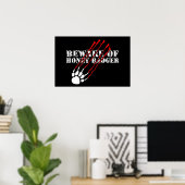 Poster Méfiez-vous du blaireau au miel (Bureau à domicile)