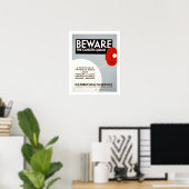 Poster Méfiez-vous du cancer (Bureau à domicile)