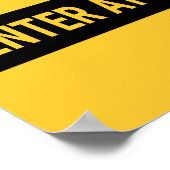 Poster Méfiez-vous du chien entrez à vos risques et péril (Coin)