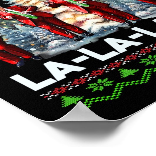 Poster Mega La La Donald Trump Potus 47 Mauvais Noël (Coin)