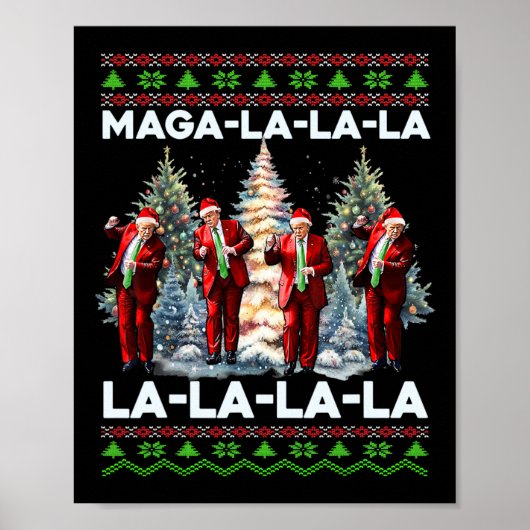 Poster Mega La La Donald Trump Potus 47 Mauvais Noël (Devant)