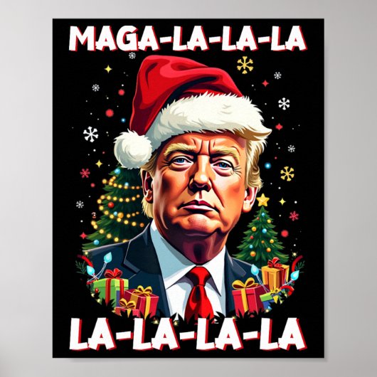 Poster Mega La La Donald Trump Potus 47 Mauvais Noël (Devant)