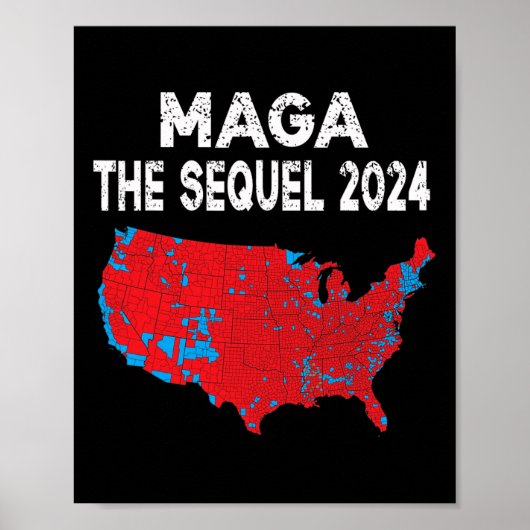 Poster Mega La Sequel Président Trump 2024 Carte électora (Devant)