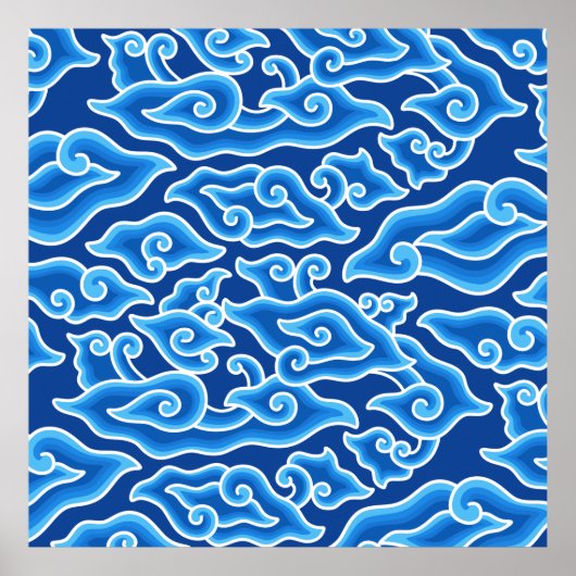 Poster Megamendung batik motif megamendung (Devant)