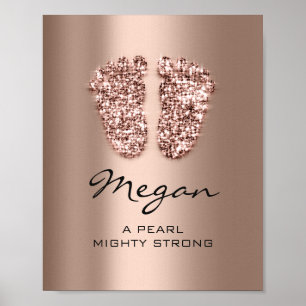 Poster Megan Name Signifiant Nouveau Chocolat Rose de pie