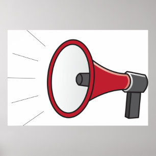 Poster Mégaphone bruyant