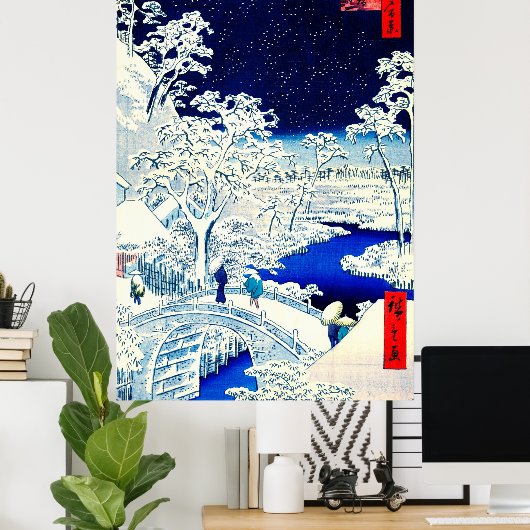 Poster Meguro Drum Bridge et Sunset Hill 1857 (Bureau à domicile)