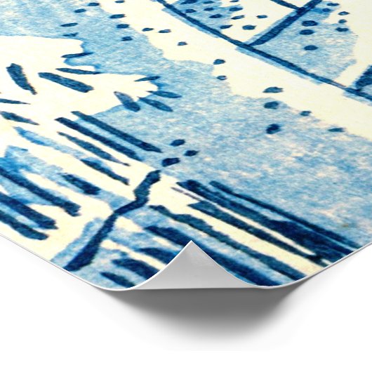 Poster Meguro Drum Bridge et Sunset Hill 1857 (Coin)