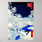 Poster Meguro Drum Bridge et Sunset Hill 1857 (Devant)