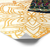 Poster Mehndi & sangeet manadala et couple indien mignon (Coin)