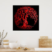 Poster Mehndi Tree of Life (Henna) (Red) (Cuisine)