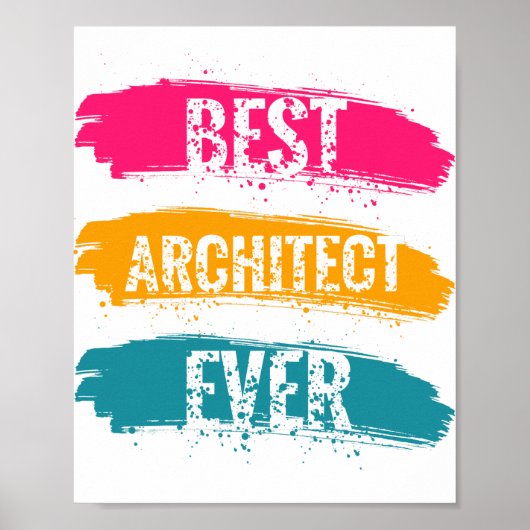 Poster Meilleur architecte jamais (Devant)