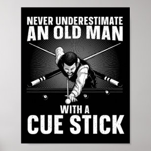 Poster Meilleur Billard Art Pour Hommes Grand-Père Billar