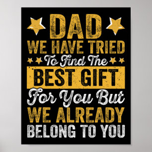 Poster Meilleur cadeau de papa de la part des enfants pou