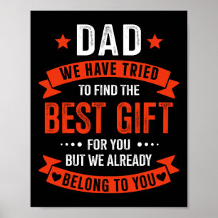 Poster Meilleur cadeau de papa de la part des enfants pou
