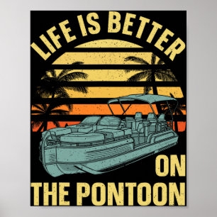 Poster Meilleur capitaine de ponton Art pour hommes femme