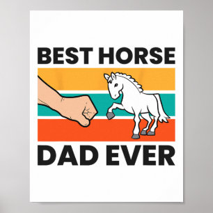 Poster Meilleur Cheval Papa Jamais Equestre Père Horsebac