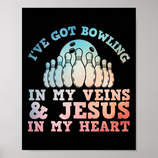Poster Meilleur Conception De Bowling Pour Hommes Femmes  (Devant)