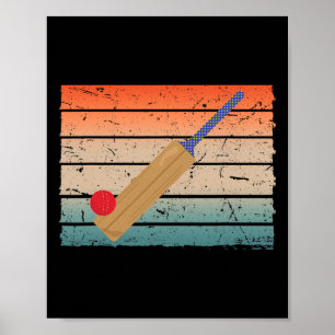 Poster Meilleur design de cricket pour hommes femmes spor