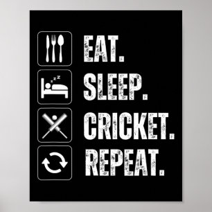 Poster Meilleur design de cricket pour hommes femmes spor