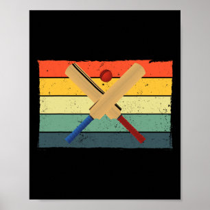Poster Meilleur design de cricket pour hommes femmes spor