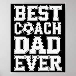 Poster Meilleur entraîneur de champion de soccer Papa Ath