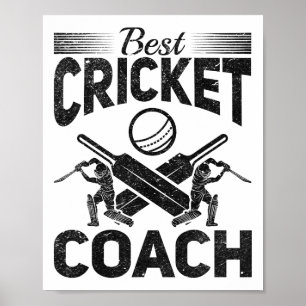Poster Meilleur entraîneur de cricket - Joueur de cricket