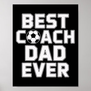 Poster Meilleur entraîneur Papa de foot Leadership