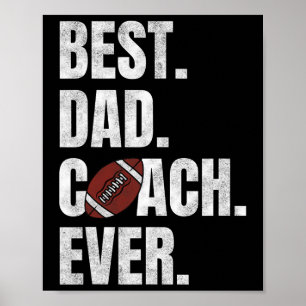 Poster Meilleur Entraîneur Papa Toujours Drôle Football T