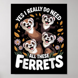 Poster Meilleur Ferret Art Pour Hommes Femmes Enfants Ani