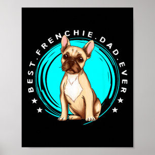 Poster Meilleur Français Papa Jamais Français Buldog Père