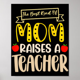 Poster Meilleur Genre De Maman Élève Un T-Shirt Professeu