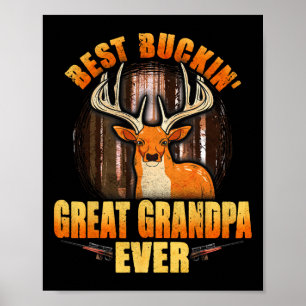 Poster Meilleur Grand Papi Buckin Jamais Chasse De Cerfs