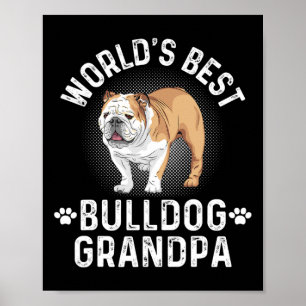 Poster Meilleur grand-père Bulldog - Chien grand-père