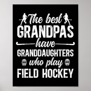 Poster Meilleur Grand-Père de Hockey sur Gazon Joueur de