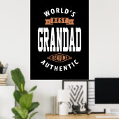 Poster Meilleur Grand-Père du monde (Bureau à domicile)