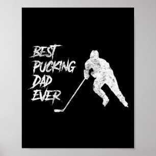 Poster Meilleur homme canette papa jamais hockey Fête des