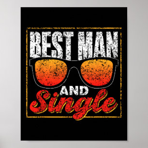 Poster Meilleur Homme Et Une Seule Équipe Fête Mariée Bac