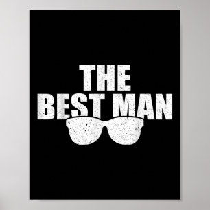Poster Meilleur homme Mariage Groomsmen Funny Bride Bache