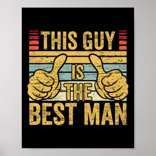 Poster Meilleur homme Mariage Groomsmen Funny Bride Bache