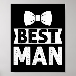 Poster Meilleur homme Mariage Groomsmen Funny Bride Bache