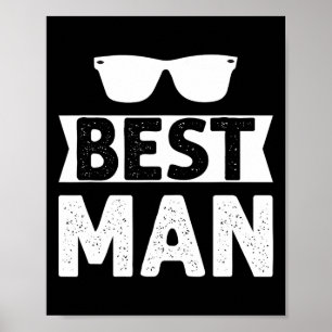 Poster Meilleur homme Mariage Groomsmen Funny Bride Bache