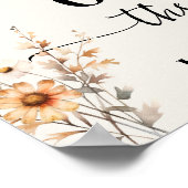 Poster Meilleur jour Mariage Date Oui Jour Automne Fleurs (Coin)