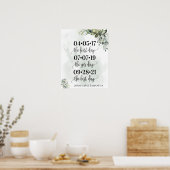 Poster Meilleur jour mariage date oui jour eucalyptus suc (Cuisine)
