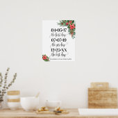Poster Meilleur jour signe date de mariage oui jour de no (Cuisine)